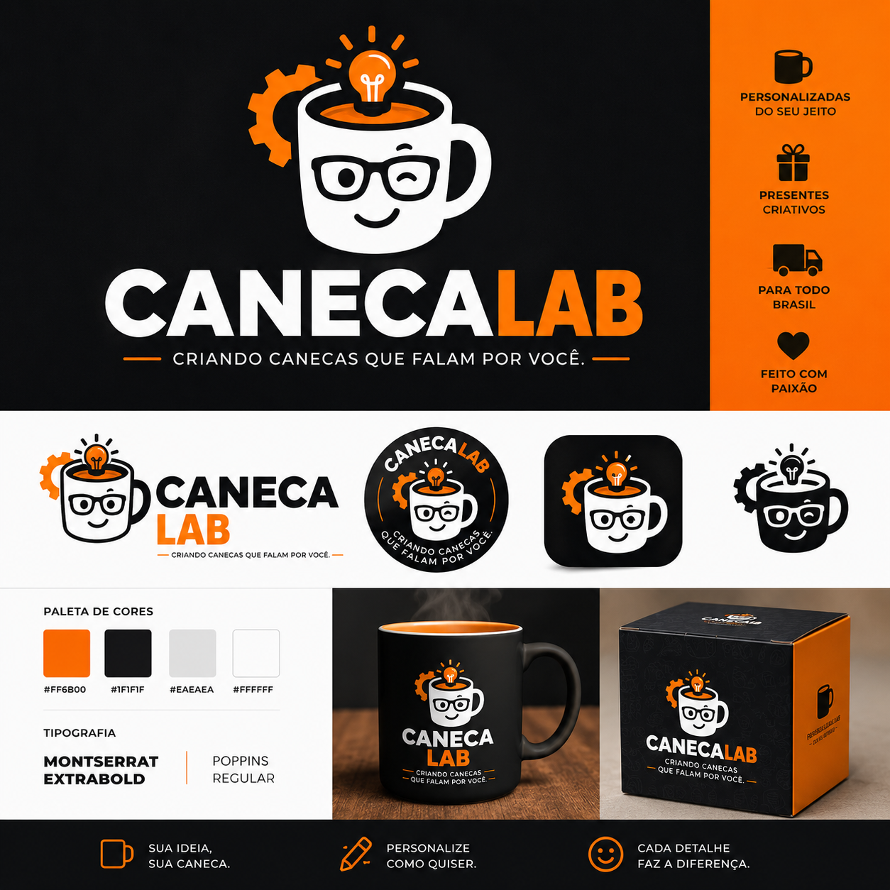 Identidade visual CanecaLab